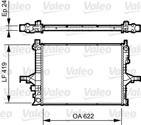 VALEO 735237 Radiator, engine cooling