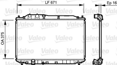 Radiator, engine cooling VALEO 735238
