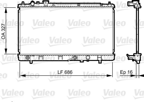 VALEO 735240 Radiator, engine cooling