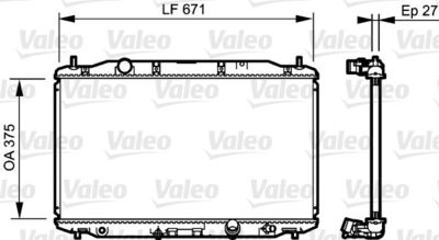Radiator, engine cooling VALEO 735242