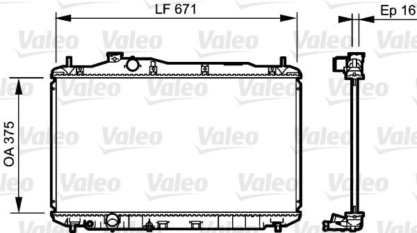 VALEO 735243 Radiator, engine cooling