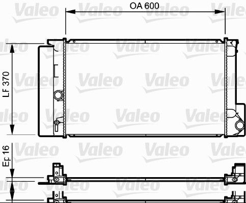 VALEO 735250 Radiator, engine cooling