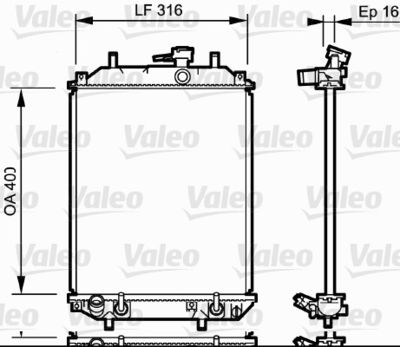 Radiator, engine cooling VALEO 735257