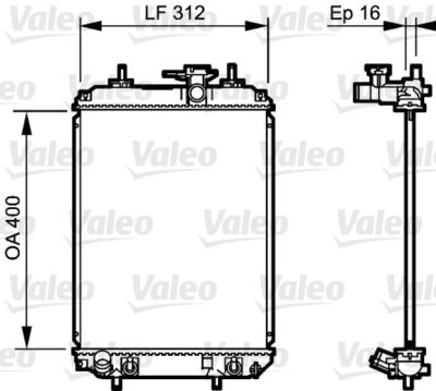 Radiator, engine cooling VALEO 735259