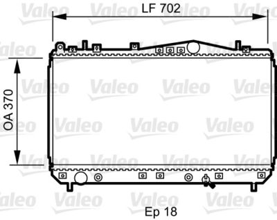 Radiator, engine cooling VALEO 735266