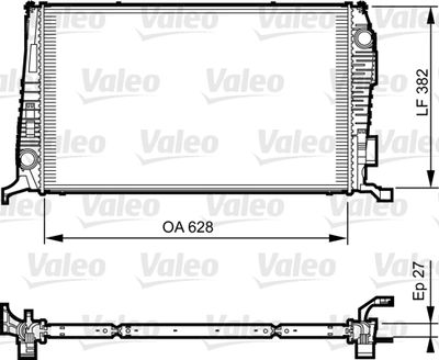 Radiator, engine cooling VALEO 735279