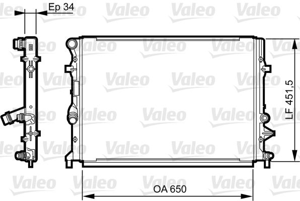 VALEO 735280 Radiator, engine cooling