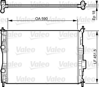 Radiator, engine cooling VALEO 735283