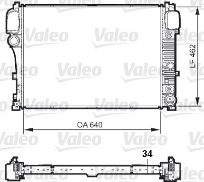VALEO 735298 Radiator, engine cooling