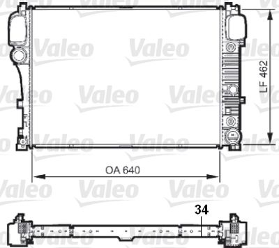 Radiator, engine cooling VALEO 735298
