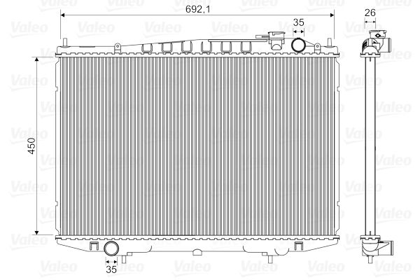VALEO 735350 Radiator, engine cooling