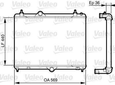 Radiator, engine cooling VALEO 735371