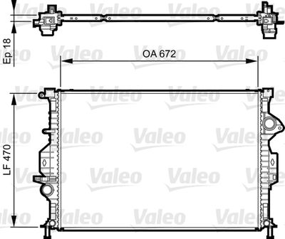 Radiator, engine cooling VALEO 735373