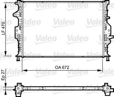 Radiator, engine cooling VALEO 735374