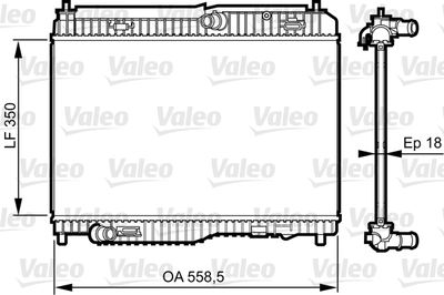 Radiator, engine cooling VALEO 735378