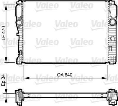 Radiator, engine cooling VALEO 735382
