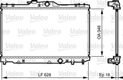 Radiator, engine cooling VALEO 735415