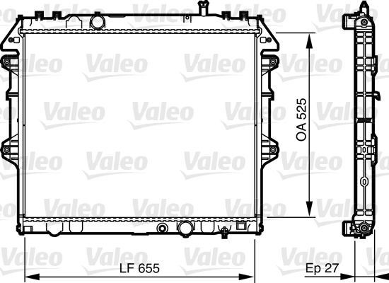 VALEO 735442 Radiator, engine cooling