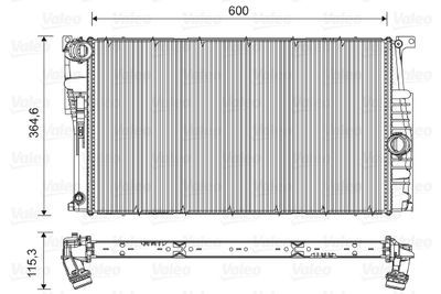 Radiator, engine cooling VALEO 735453