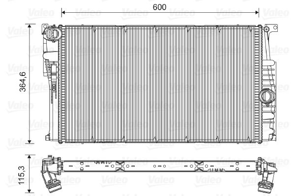 VALEO 735454 Radiator, engine cooling