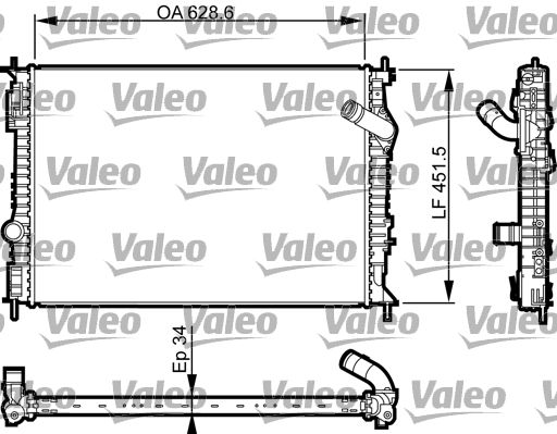 VALEO 735461 Radiator, engine cooling