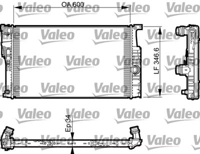 Radiator, engine cooling VALEO 735464