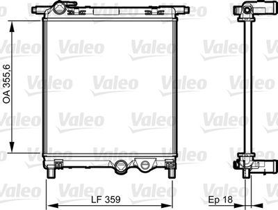 Radiator, engine cooling VALEO 735469