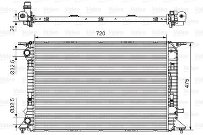 Radiator, engine cooling VALEO 735471