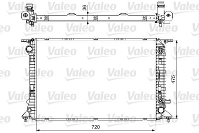Radiator, engine cooling VALEO 735473