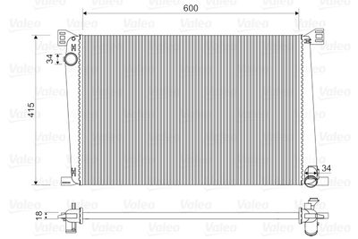 Radiator, engine cooling VALEO 735480