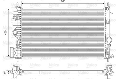 Radiator, engine cooling VALEO 735482
