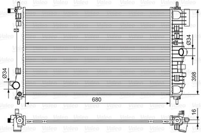 Radiator, engine cooling VALEO 735483
