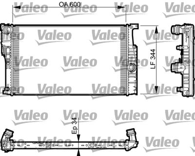 Radiator, engine cooling VALEO 735493