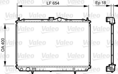 Radiator, engine cooling VALEO 735497