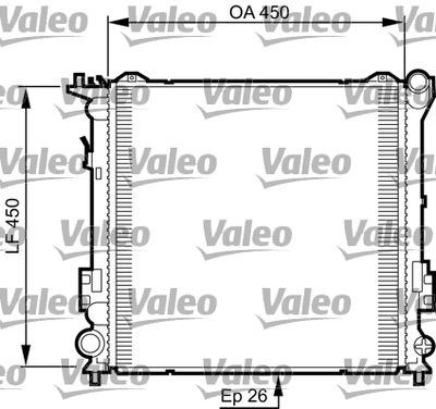 Radiator, engine cooling VALEO 735504