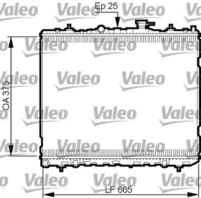 Radiator, engine cooling VALEO 735509