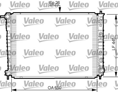Radiator, engine cooling VALEO 735512