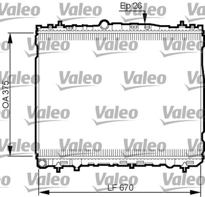 Radiator, engine cooling VALEO 735514