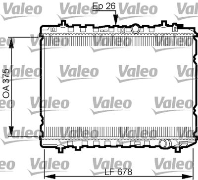 Radiator, engine cooling VALEO 735526
