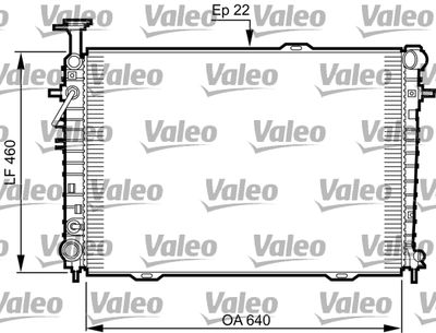 Radiator, engine cooling VALEO 735542