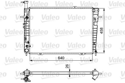 Radiator, engine cooling VALEO 735543