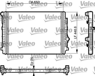Radiator, engine cooling VALEO 735549