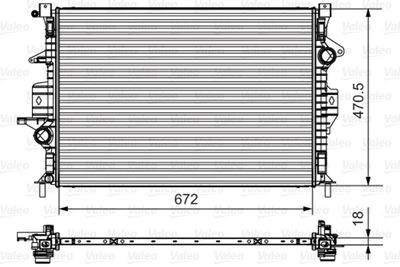 Radiator, engine cooling VALEO 735550
