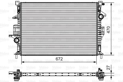Radiator, engine cooling VALEO 735551