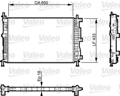 Radiator, engine cooling VALEO 735555