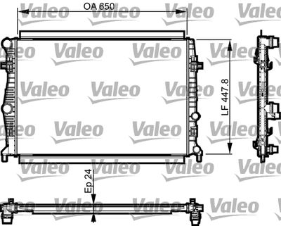 Radiator, engine cooling VALEO 735556