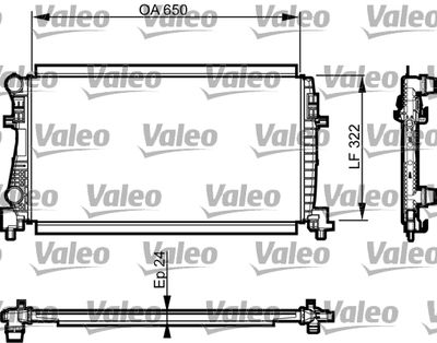 Radiator, engine cooling VALEO 735557