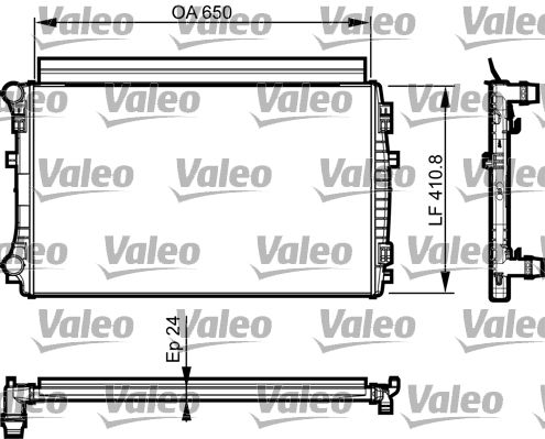 VALEO 735558 Radiator, engine cooling