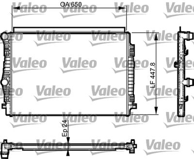 Radiator, engine cooling VALEO 735559