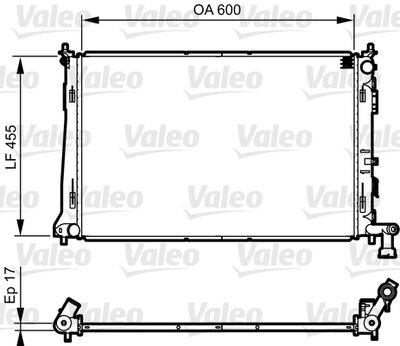 Radiator, engine cooling VALEO 735564